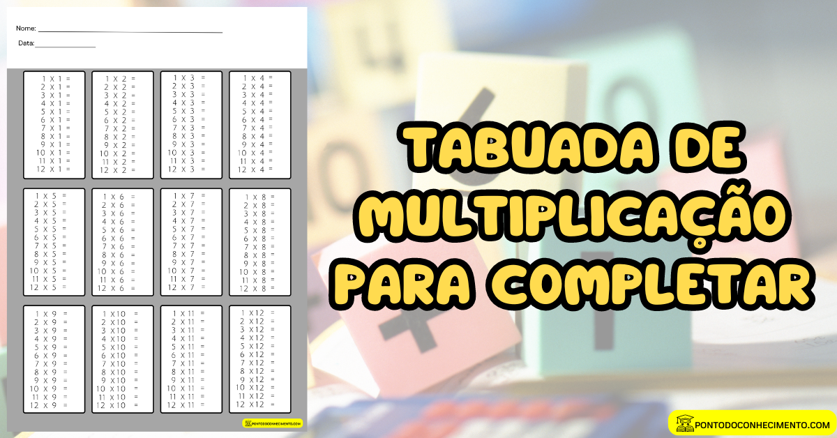 Você está visualizando atualmente Tabuada de multiplicação para completar