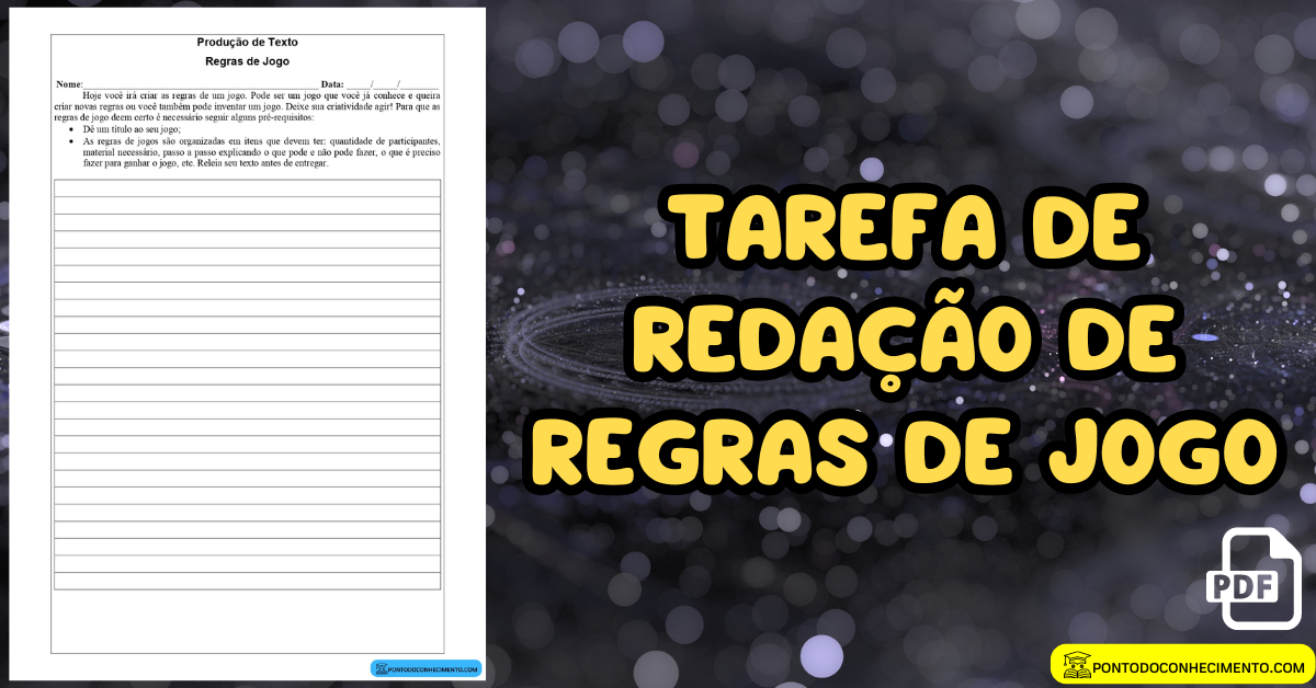 Você está visualizando atualmente Tarefa de redação de regras de jogo