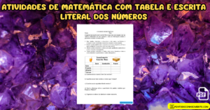 Leia mais sobre o artigo Atividades de matemática com tabela e escrita literal dos números