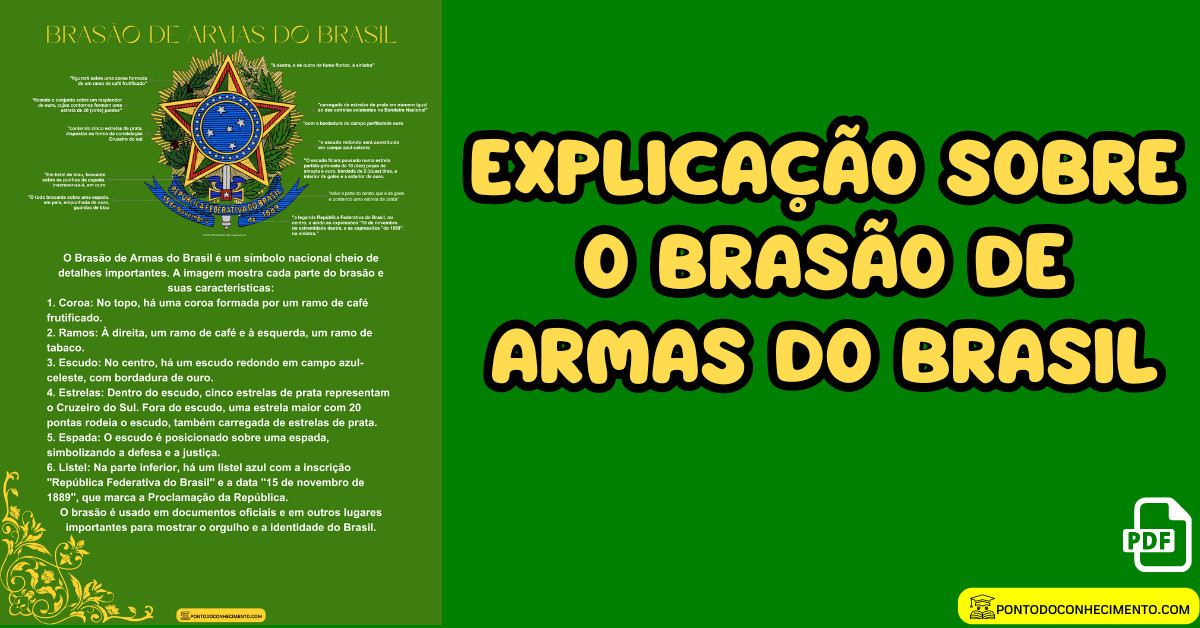 Explicação sobre o Brasão de armas do Brasil - Ponto do Conhecimento