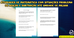 Leia mais sobre o artigo Atividades de matemática com Situações problema de adição e subtração até unidade de milhar