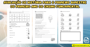 Leia mais sobre o artigo Avaliação de história para o primeiro bimestre do primeiro ano do ensino fundamental