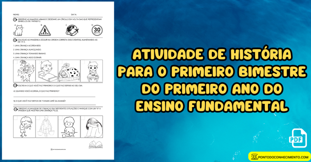 Arquivo de Atividades iniciais de história para o primeiro ano do ...