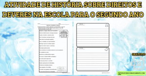 Leia mais sobre o artigo Atividade de história sobre direitos e deveres na escola para o segundo ano
