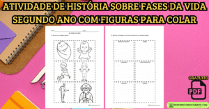 Leia mais sobre o artigo Atividade de história sobre fases da vida segundo ano com figuras para colar