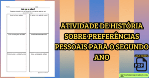 Leia mais sobre o artigo Atividade de história sobre preferências pessoais para o segundo ano