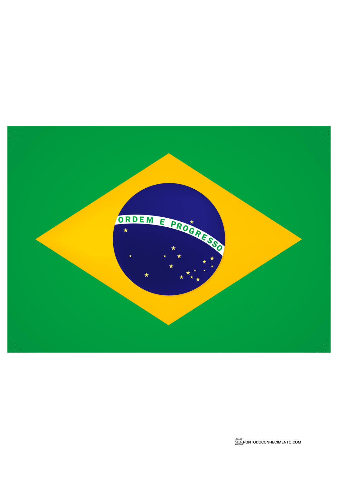 Bandeira do Brasil para imprimir - Ponto do Conhecimento