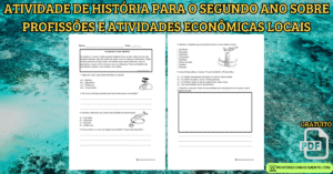 Leia mais sobre o artigo Atividade de história para o segundo ano sobre Profissões e atividades econômicas locais