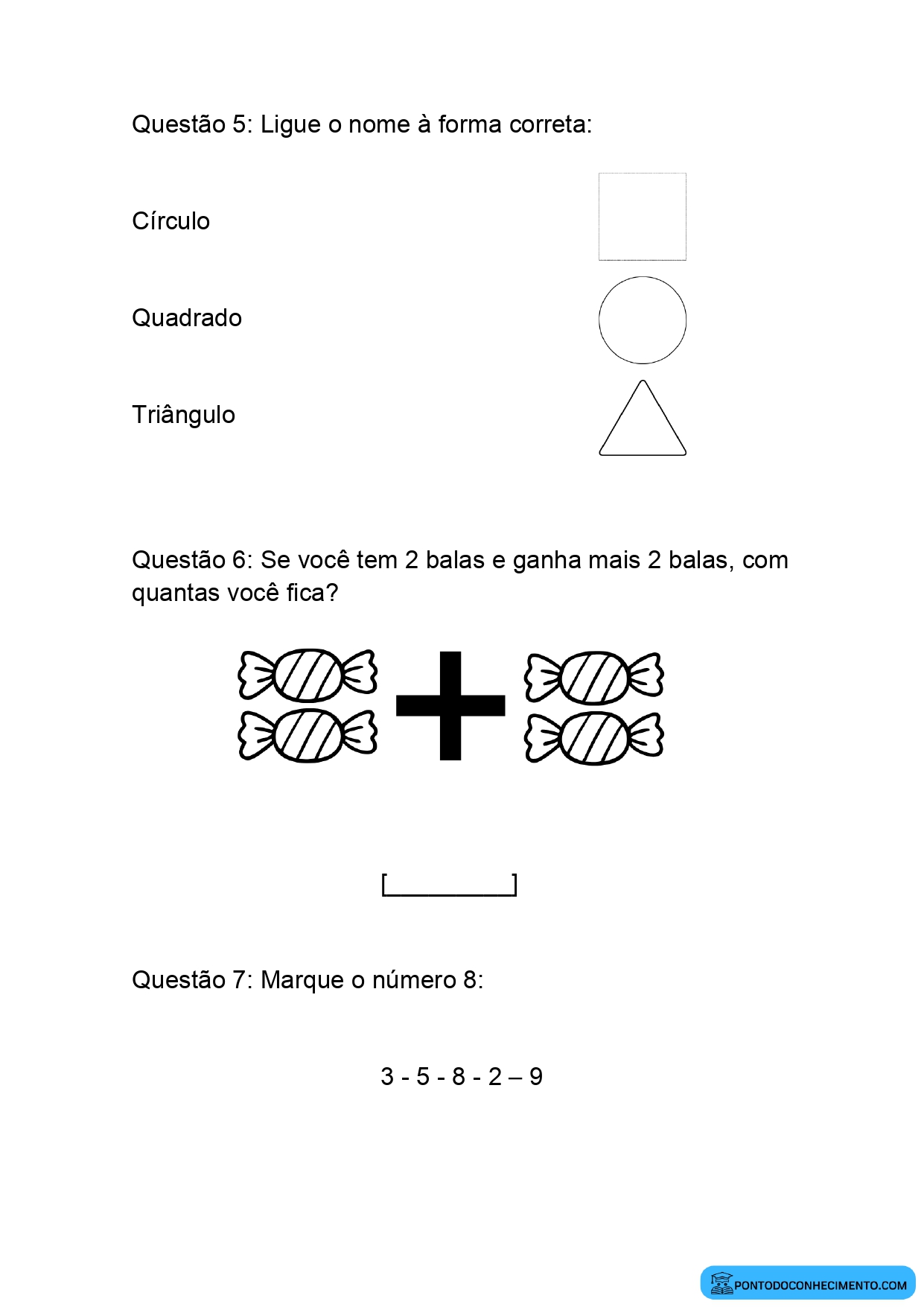 Avaliação diagnóstica 1º ano