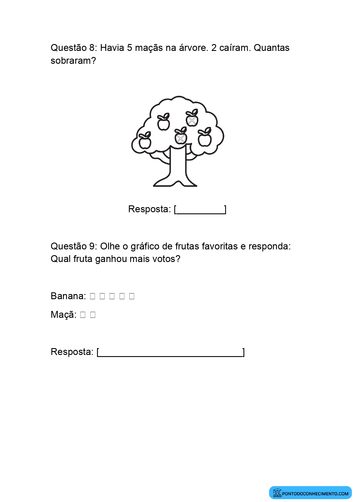 Avaliação diagnóstica inicial 1º ano