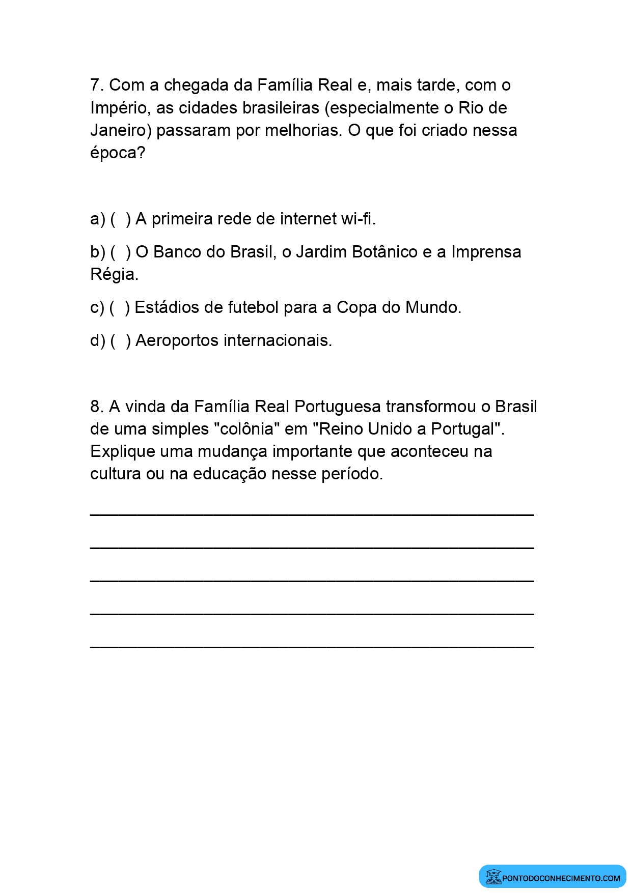 Avaliação de história quarto ano 4º bimestre em acordo com a BNCC