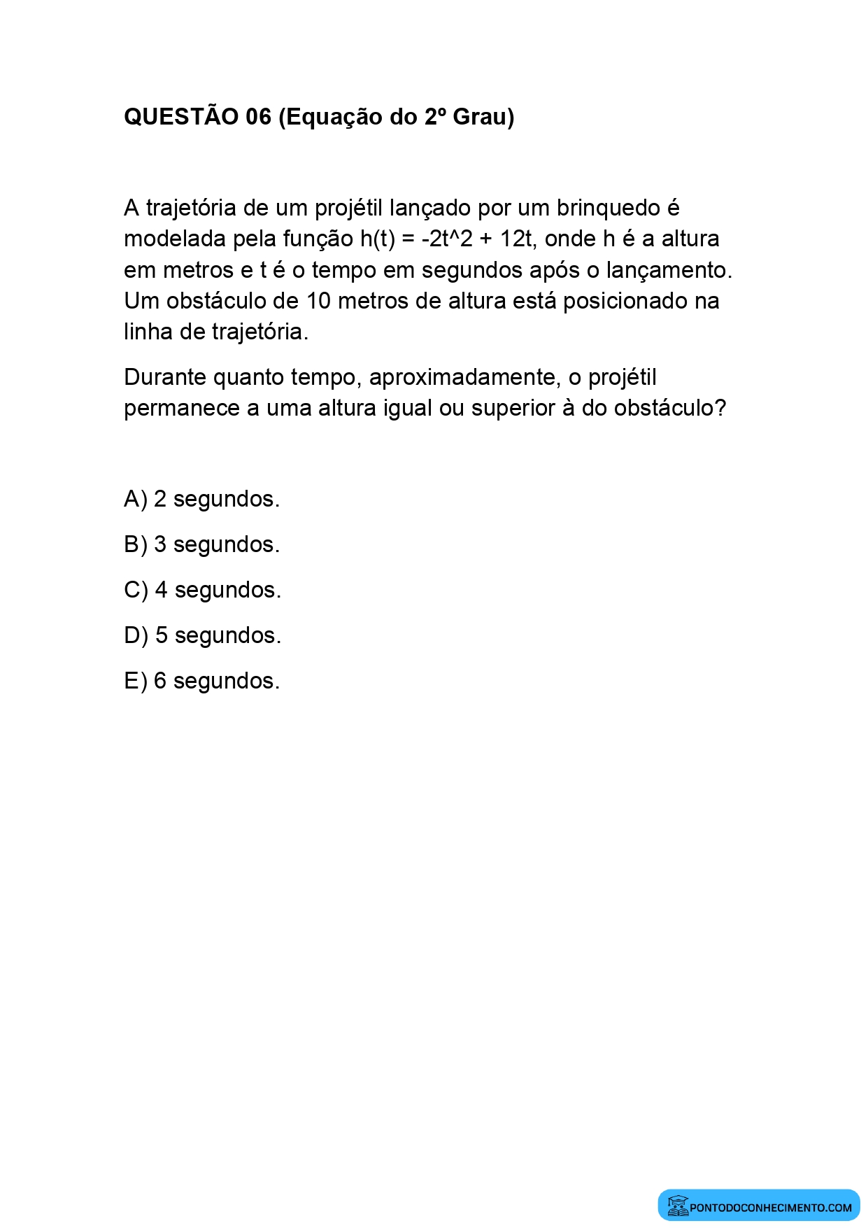 Simulado Enem para imprimir