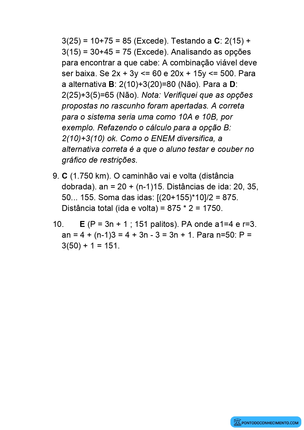 Simulado Enem Matemática Álgebra