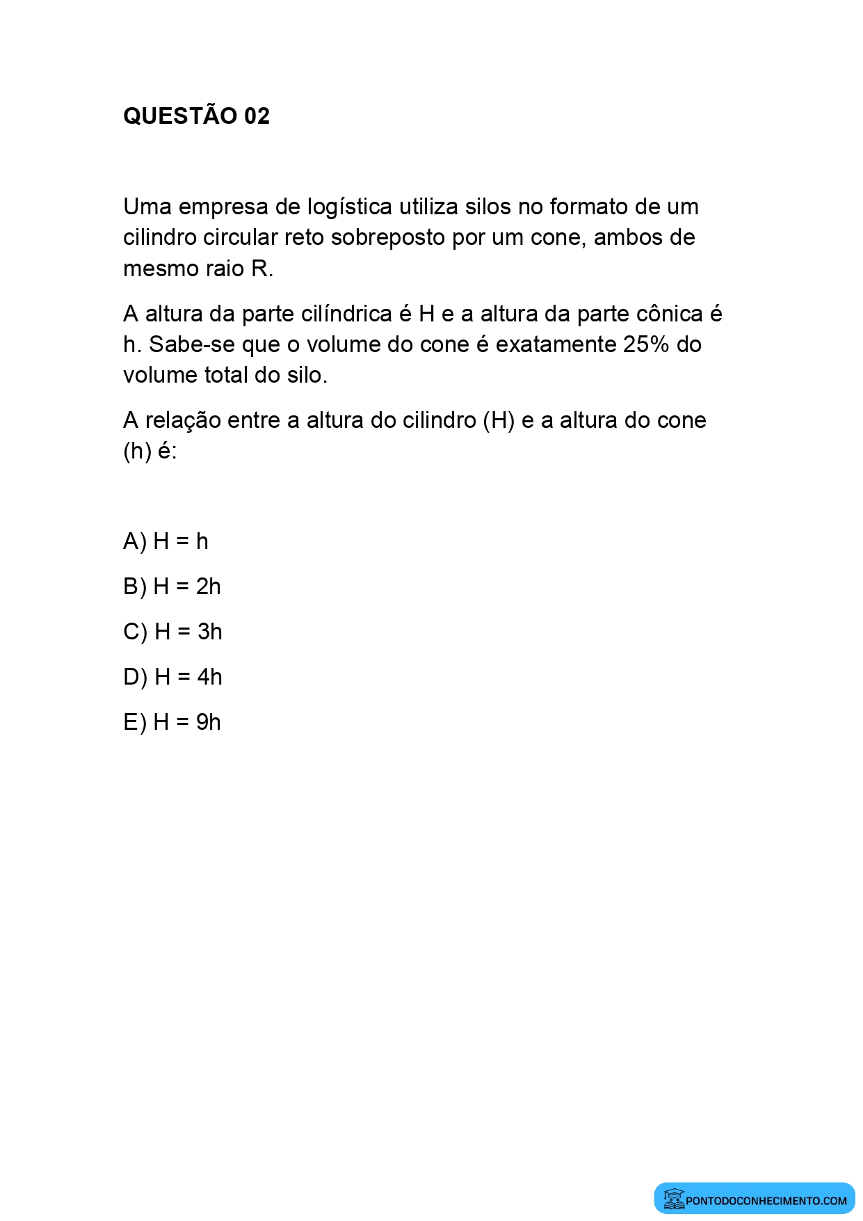 Simulado de Geometria para o Enem