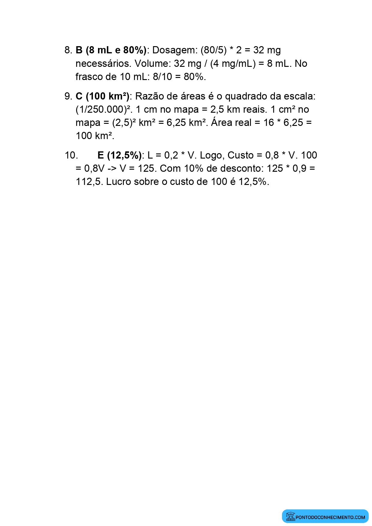 Simulado online de Matemática Básica Enem