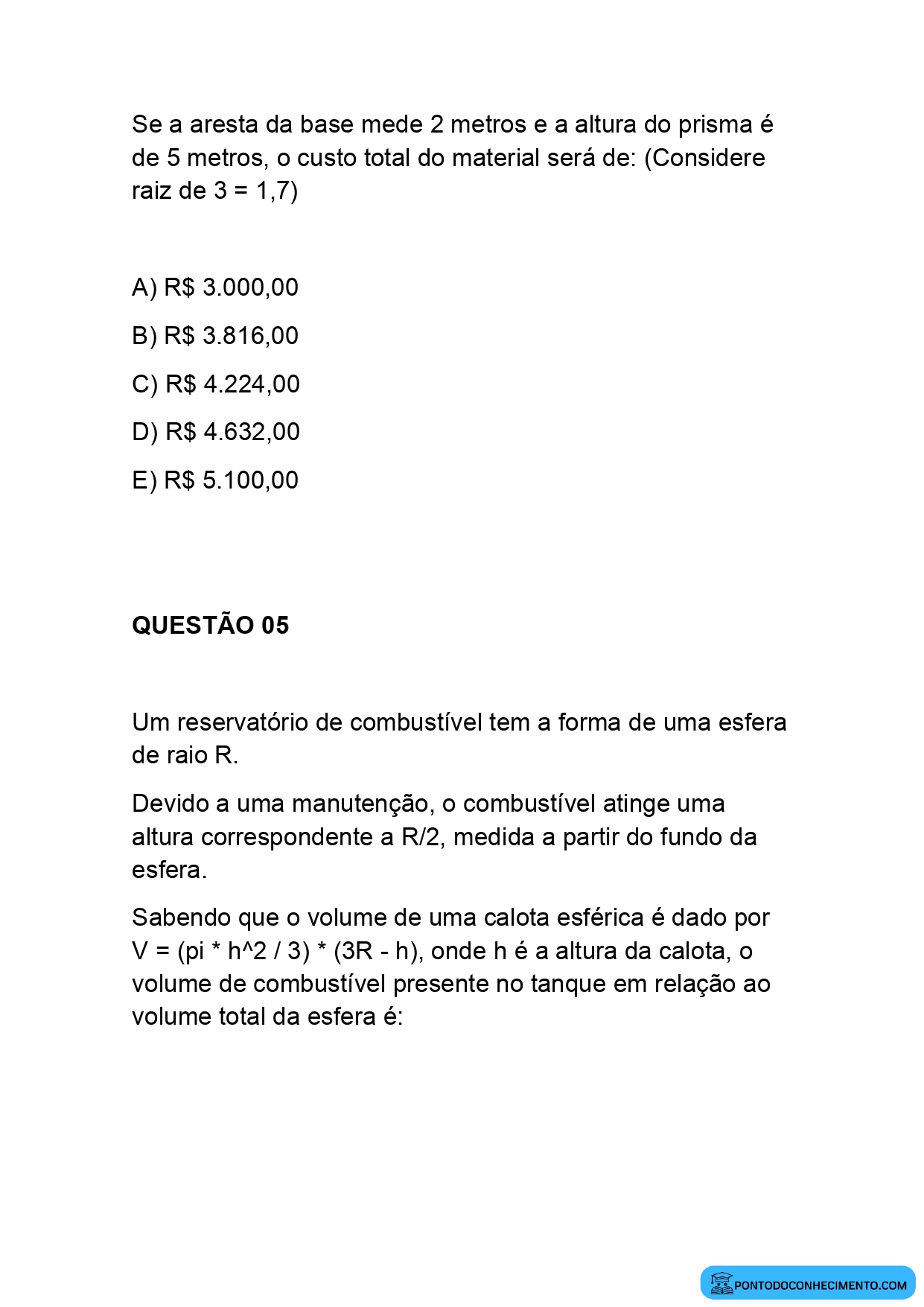 Lista de exercícios de Matemática e suas Tecnologias