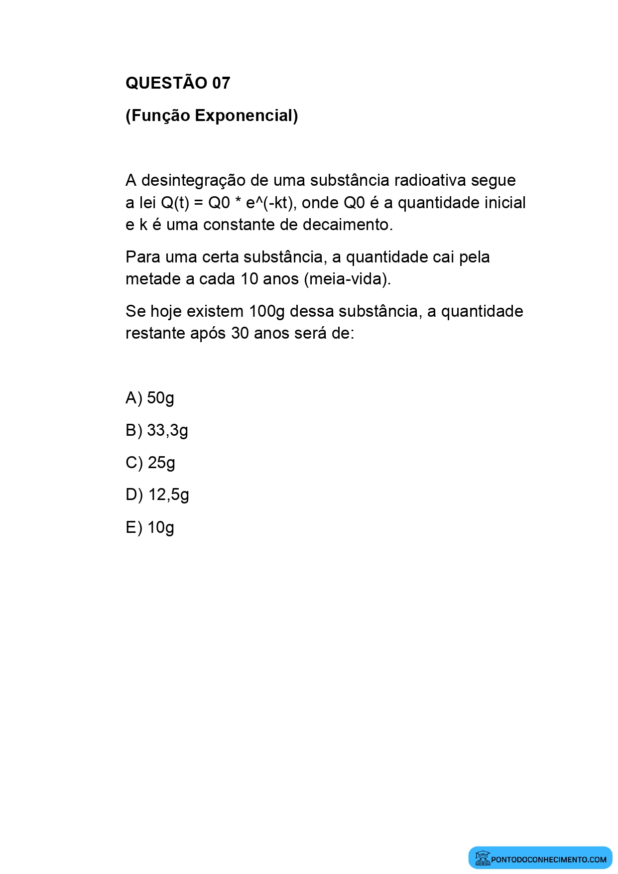 Simulado Enem para imprimir