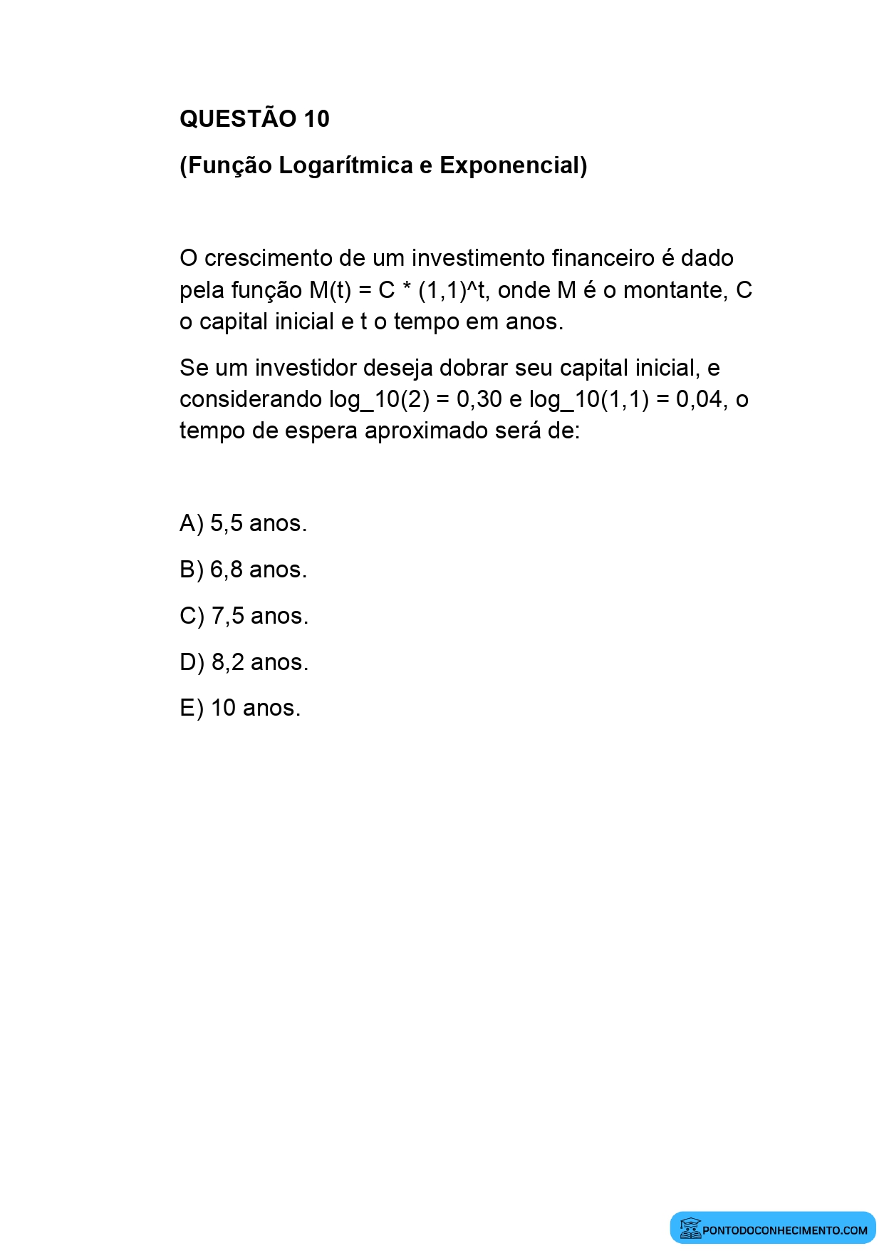 Questões de Matemática e suas Tecnologias Enem