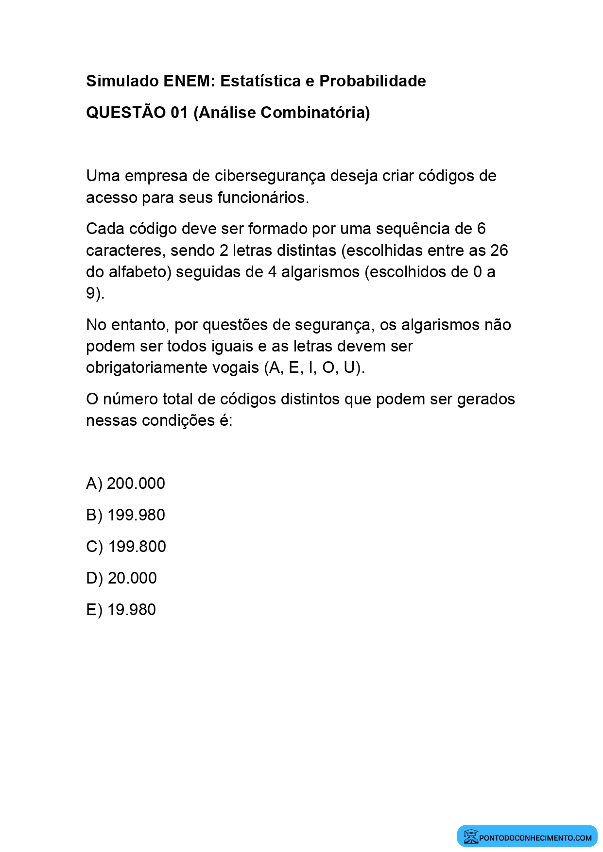 simulado enem com gabarito