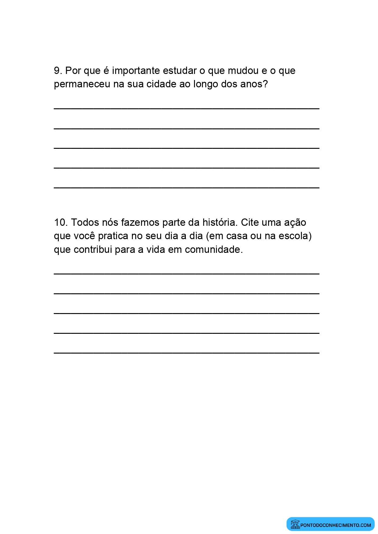 Avaliação de História 4º Ano 1º Bimestre