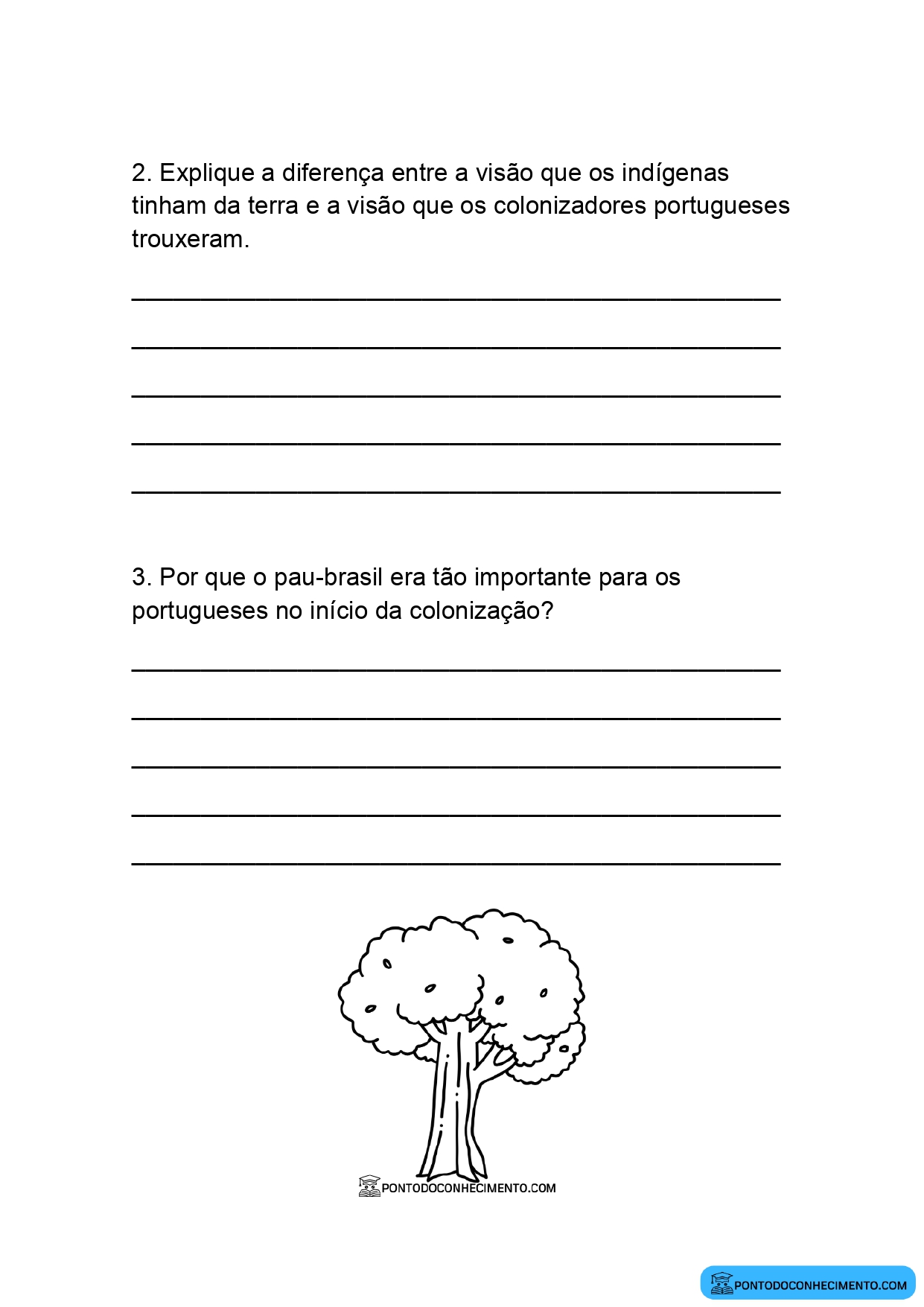 Teste de História Quarto Ano terceiro Bimestre em PDF