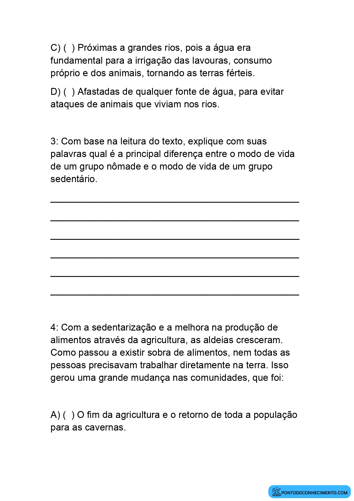 Prova de história 5 ano primeiro bimestre