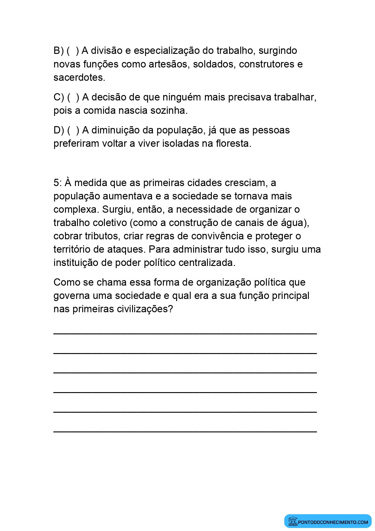 Avaliação de história 5 ano primeiro bimestre
