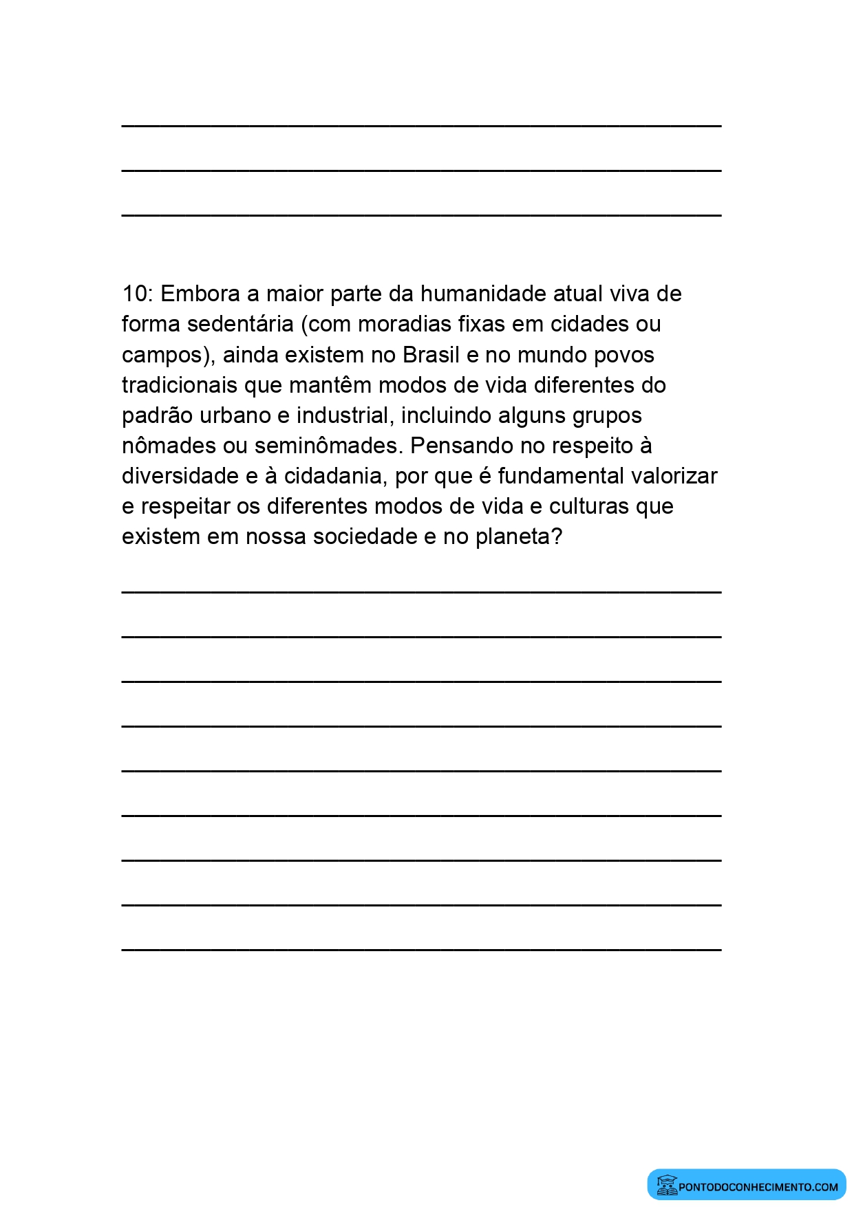 Prova de história para o 5º ano primeiro bimestre