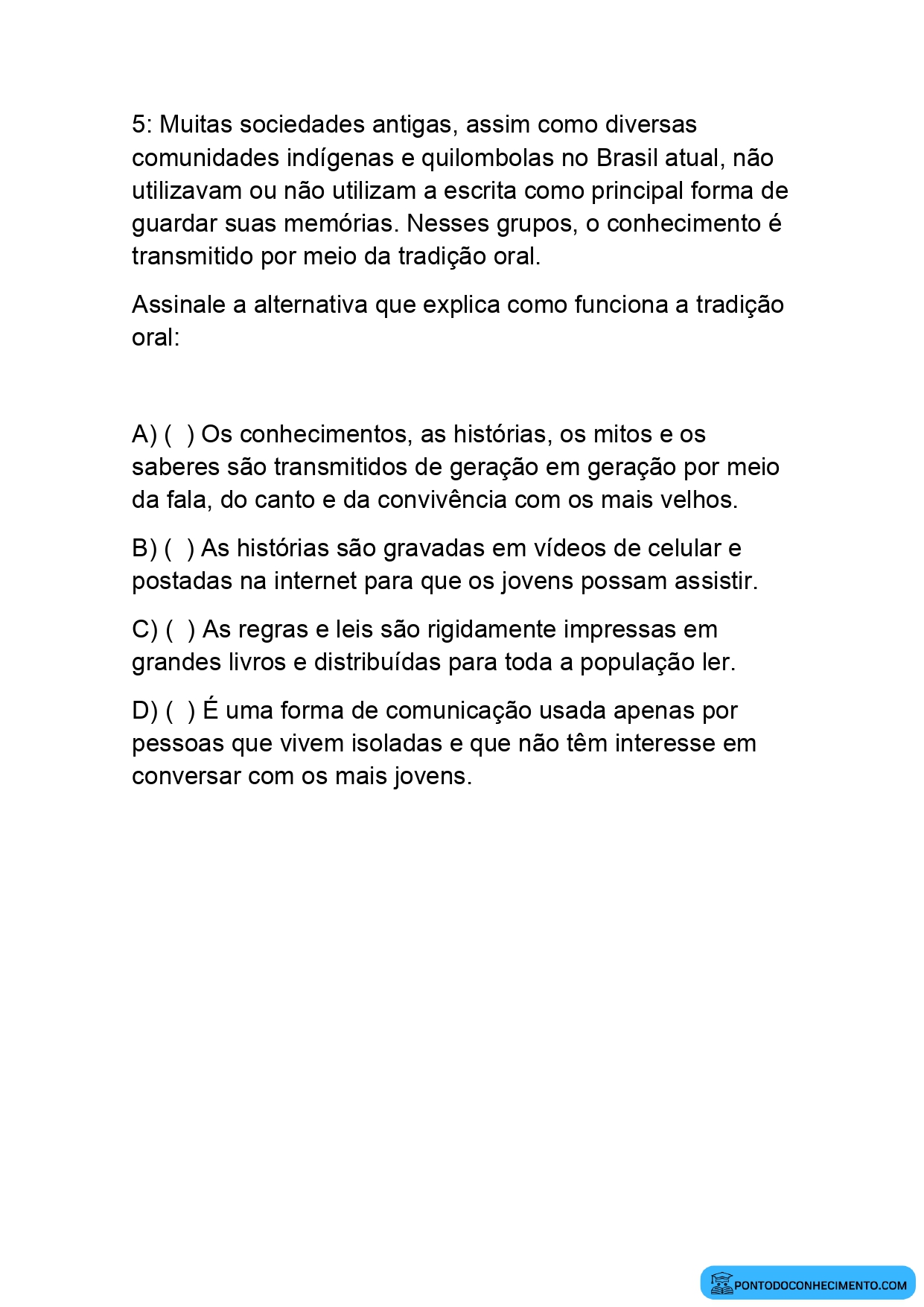 Avaliação de história 5 ano terceiro bimestre