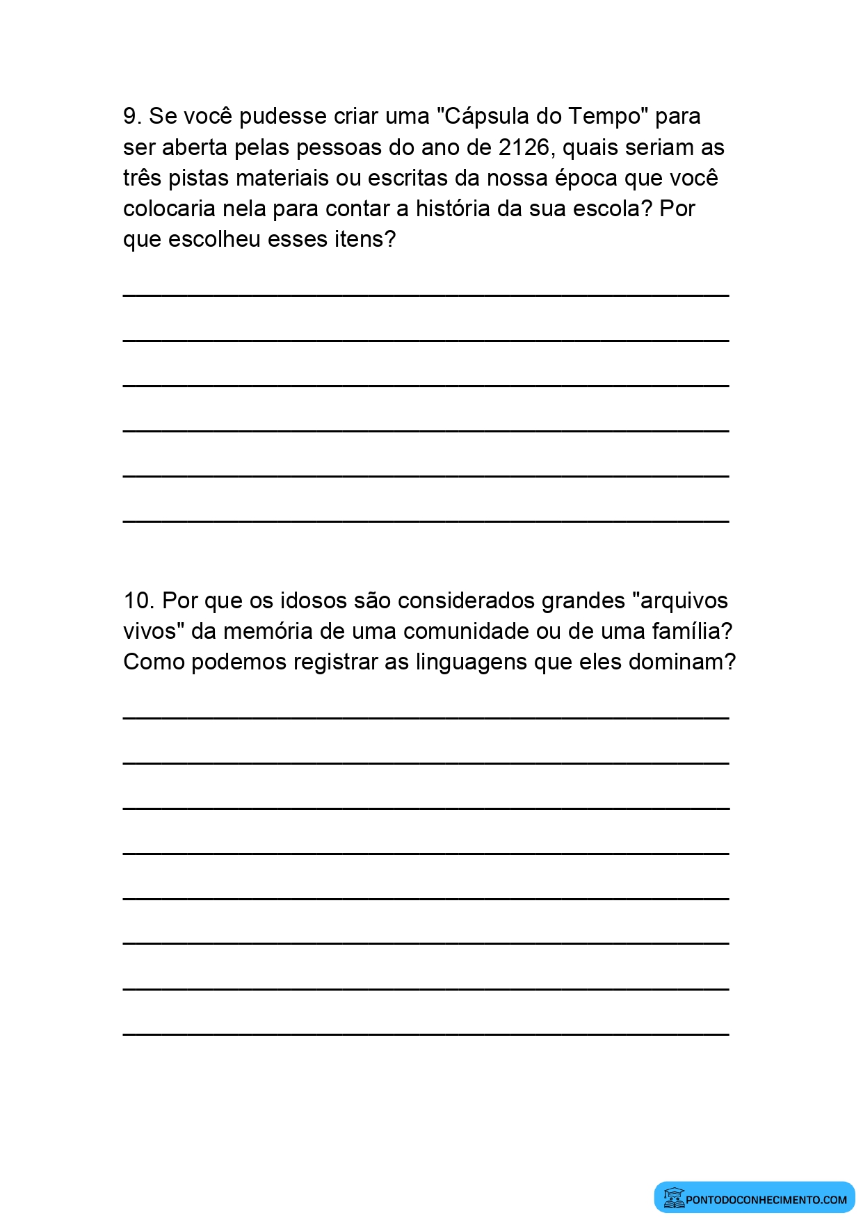 Atividade para Imprimir de História 5º Ano Linguagens da História