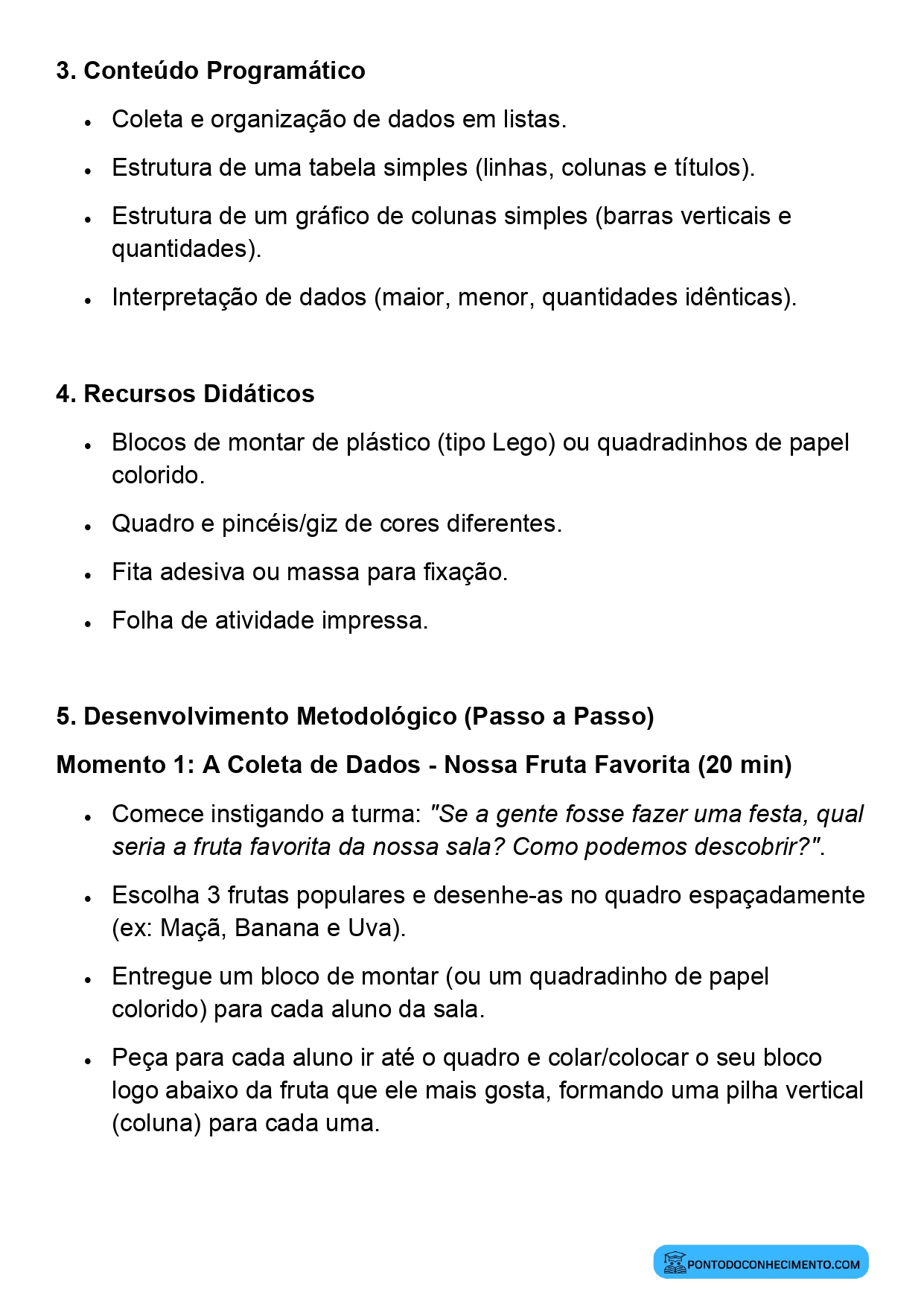 Aula de Matemática sobre Tabelas Simples 1º Ano