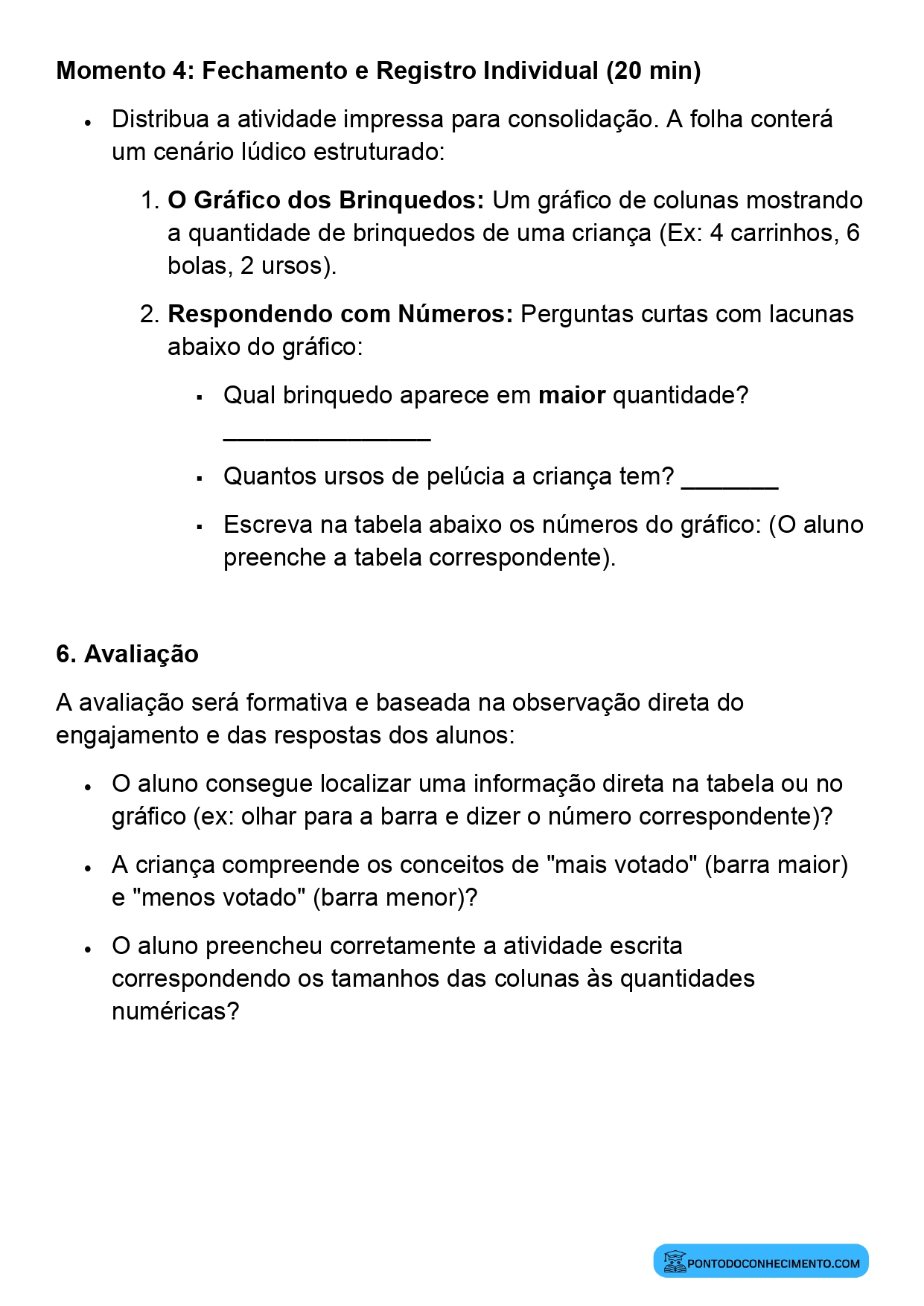 Planejamento de Aula Leitura de Tabelas e Gráficos