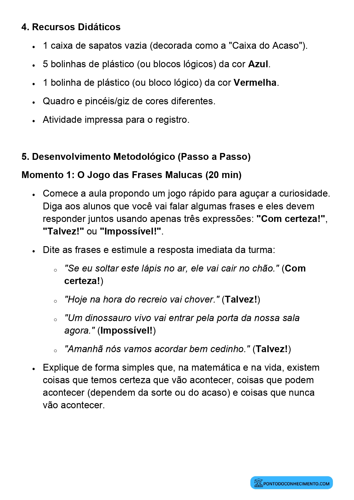Aula de Matemática sobre Eventos Aleatórios 1º Ano