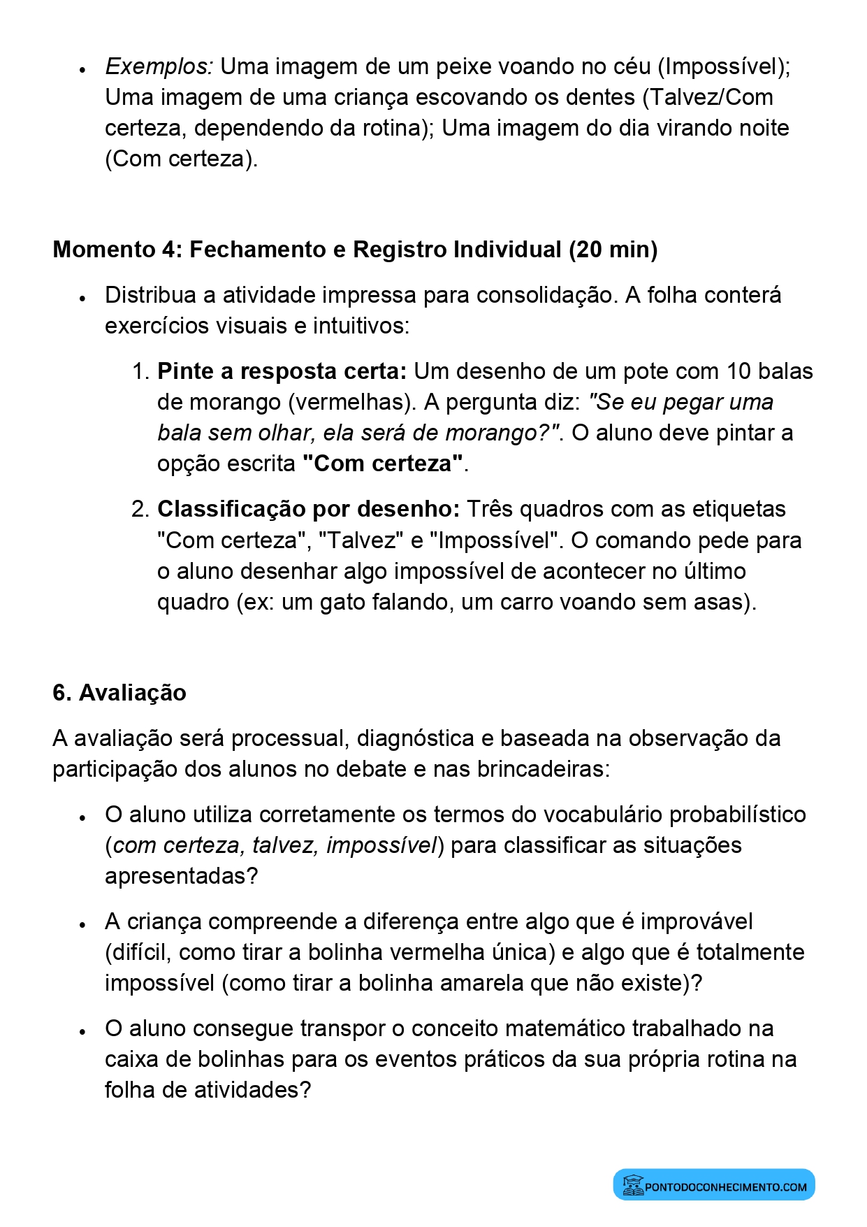 Noção de Acaso no 1º Ano do Ensino Fundamental