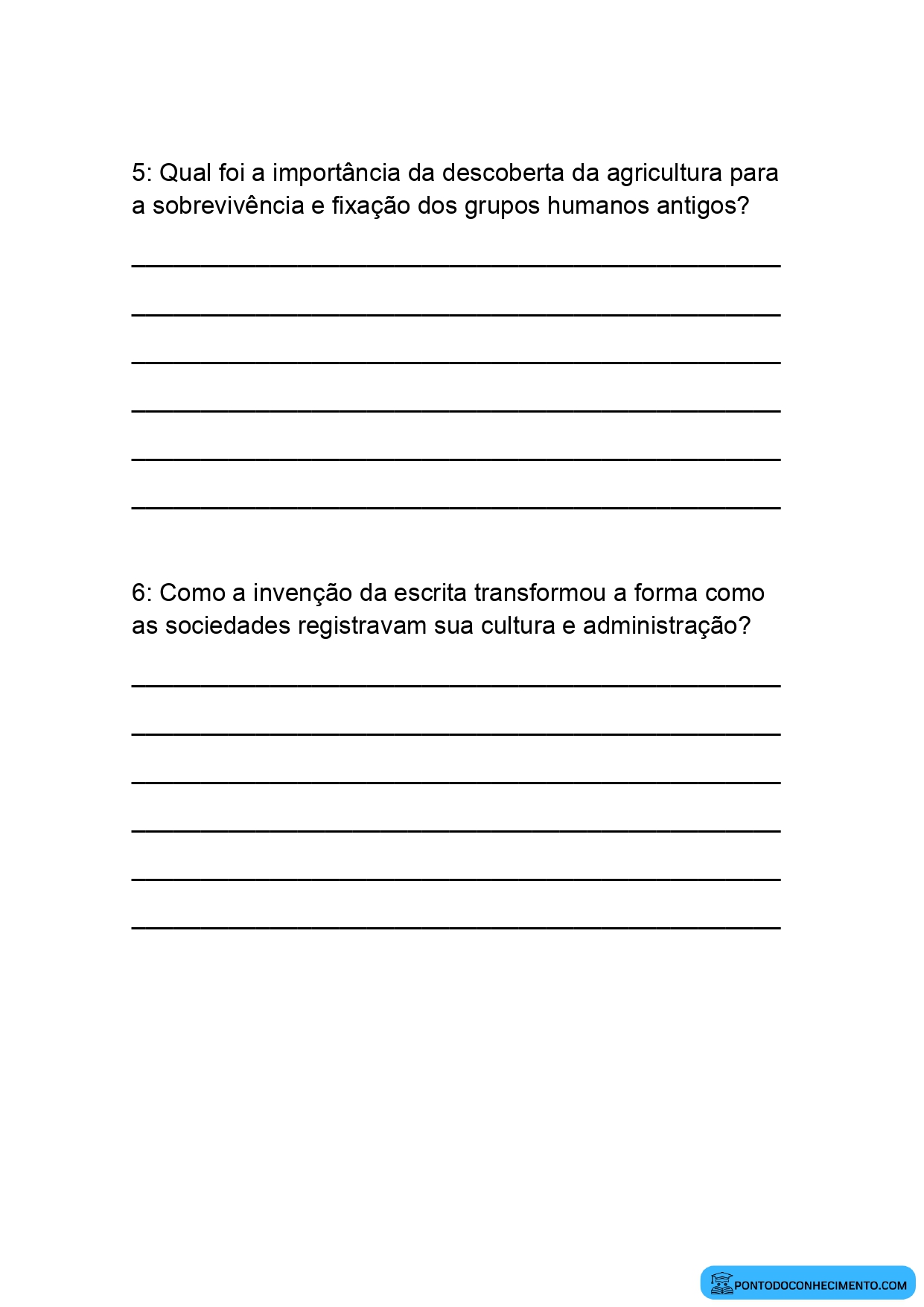 Prova de história 5º ano primeiro bimestre