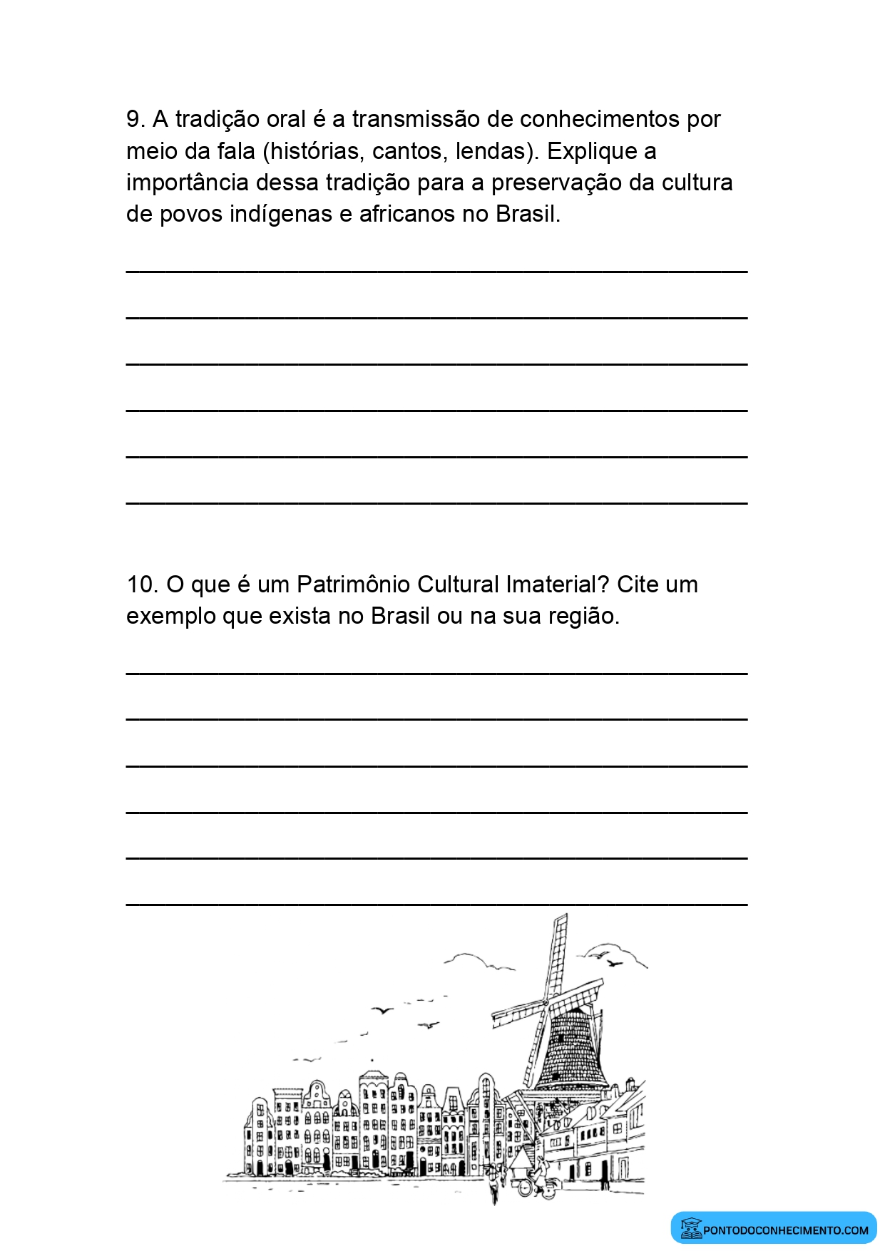 Prova de história para o quinto ano E.F segundo bimestre