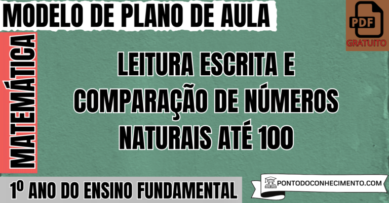 Plano de Aula de Matemática para o 1º Ano do Ensino Fundamental sobre ...
