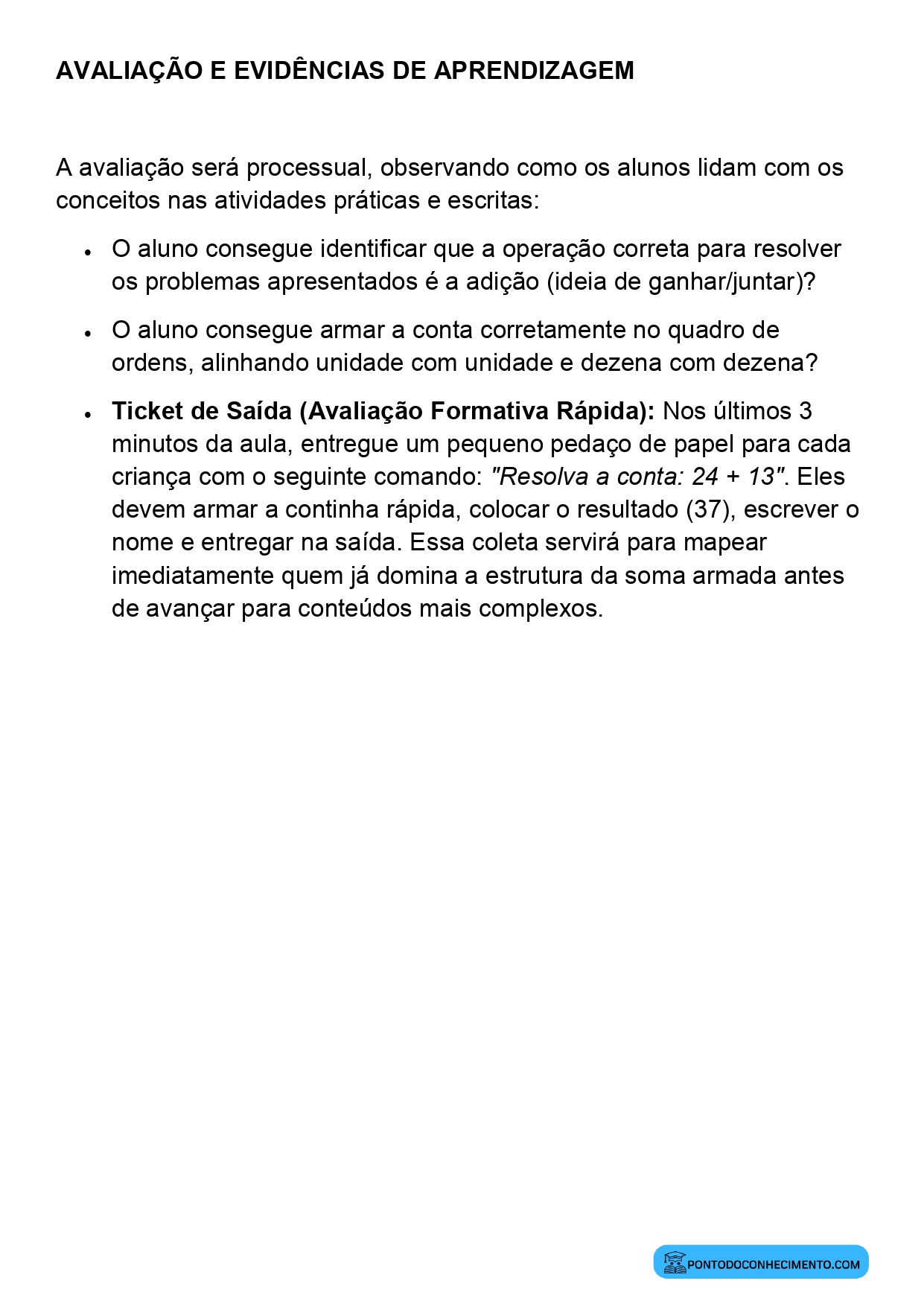 Plano de Aula Alinhado à BNCC Matemática 2º Ano Adição
