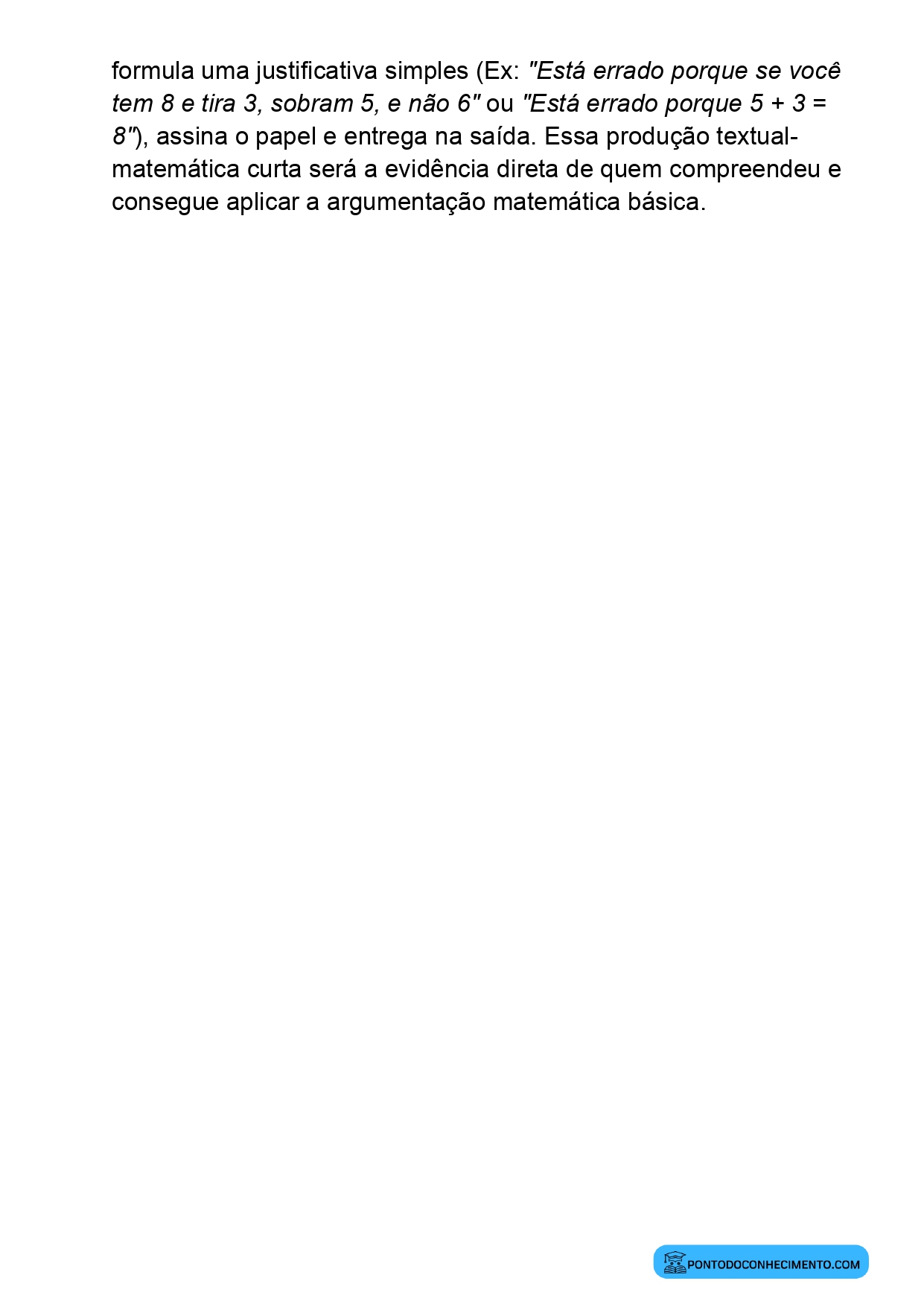 Plano de Aula de Matemática com Argumentação Matemática