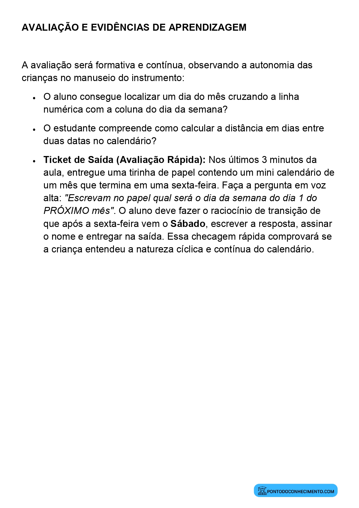 Plano de Aula Alinhado à BNCC Matemática 2º Ano Calendário