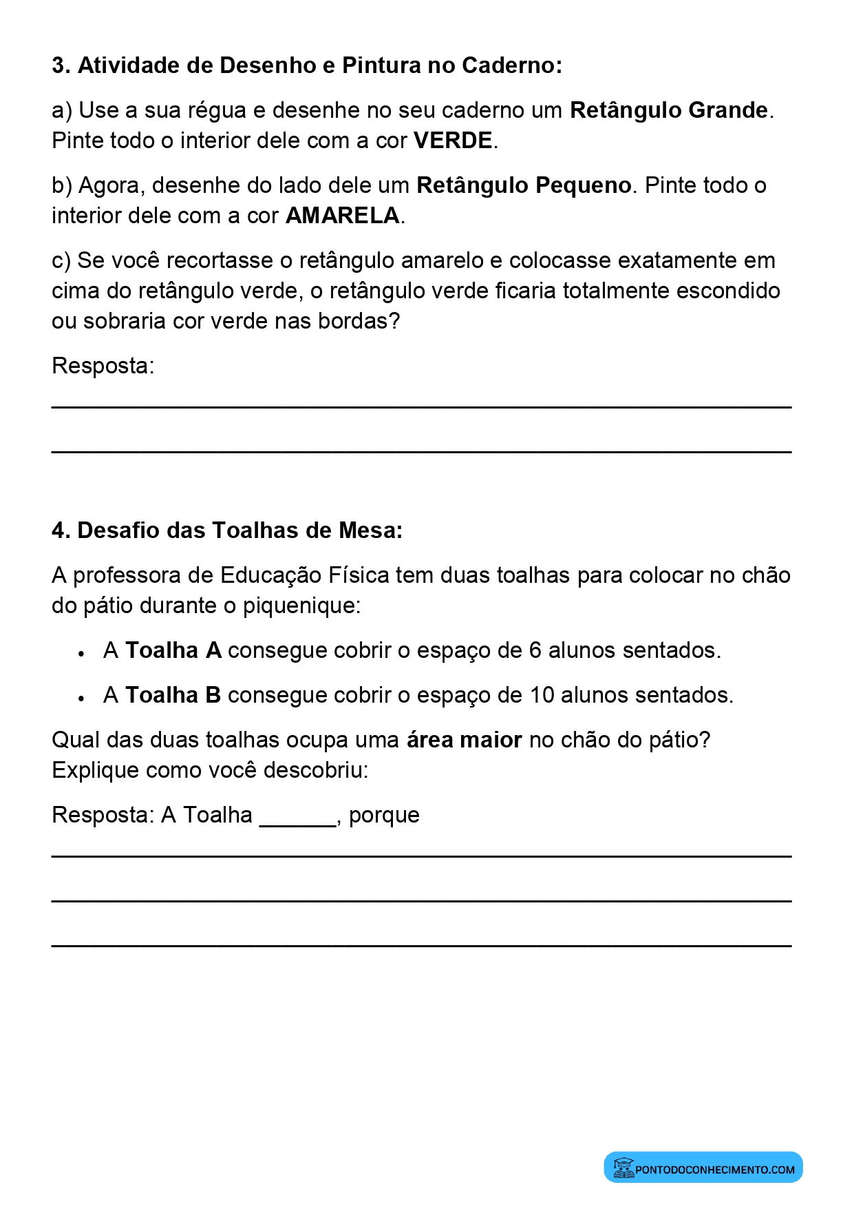  Aula sobre comparação de áreas