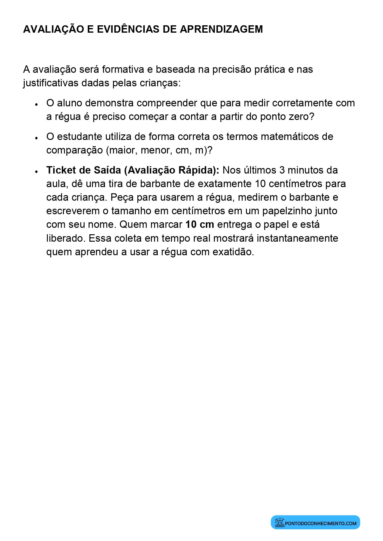 Plano de Aula Alinhado à BNCC Matemática 2º Ano Comparação e Medida de Comprimentos