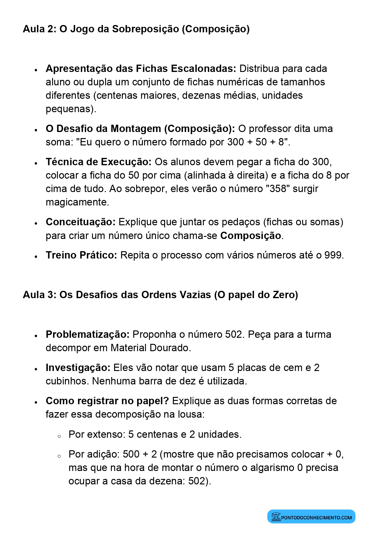 Plano de Aula Completo de Matemática 2º Ano Composição e Decomposição de Números