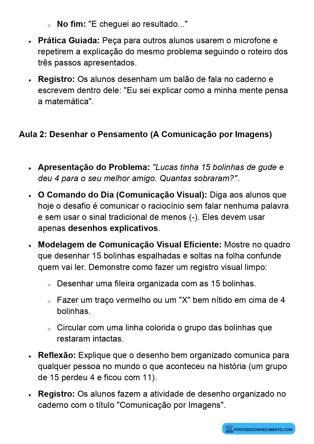 Plano de Aula Completo de Matemática 2º Ano Comunicação do Raciocínio Matemático
