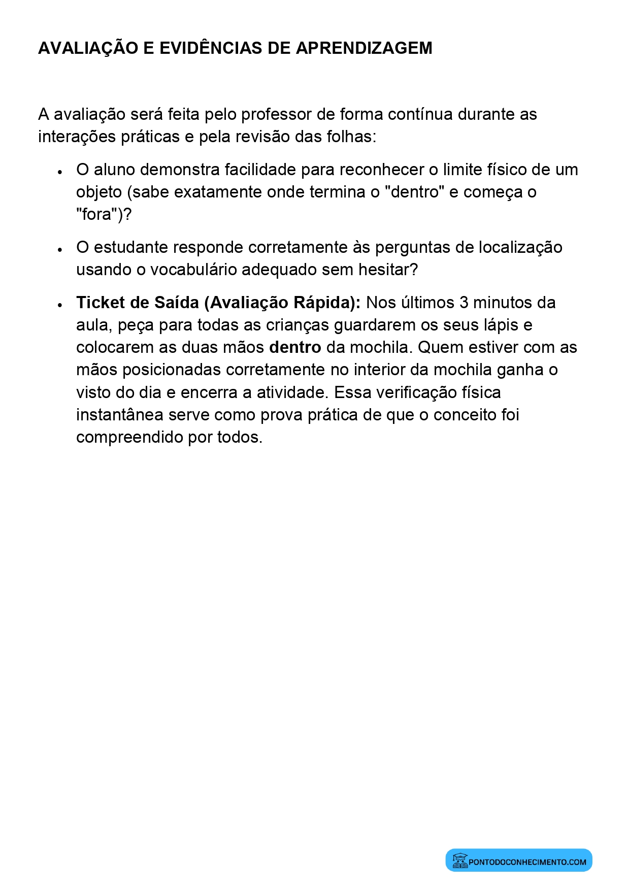 Plano de Aula Alinhado à BNCC Matemática 2º Ano Dentro e Fora