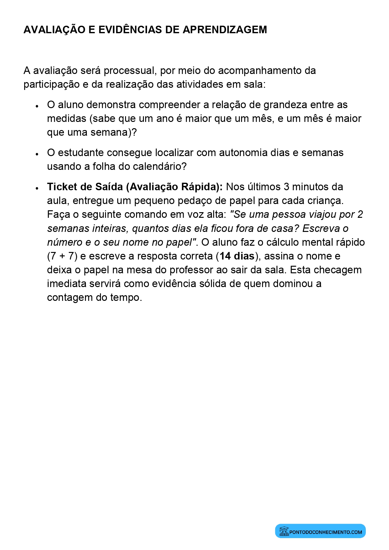 Plano de Aula Alinhado à BNCC Matemática 2º Ano Dia Semana Mês e Ano