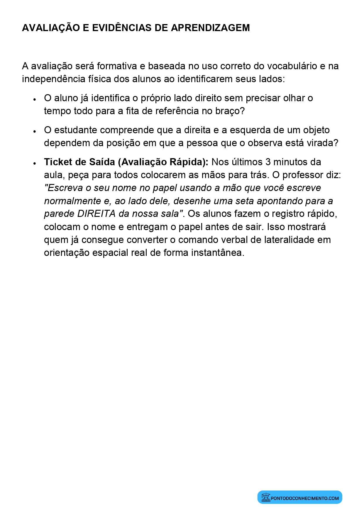 Plano de Aula Alinhado à BNCC Matemática 2º Ano Direita e Esquerda