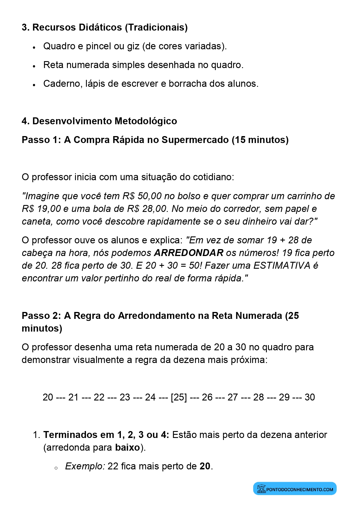 Plano de aula de Matemática sobre previsão de resultados