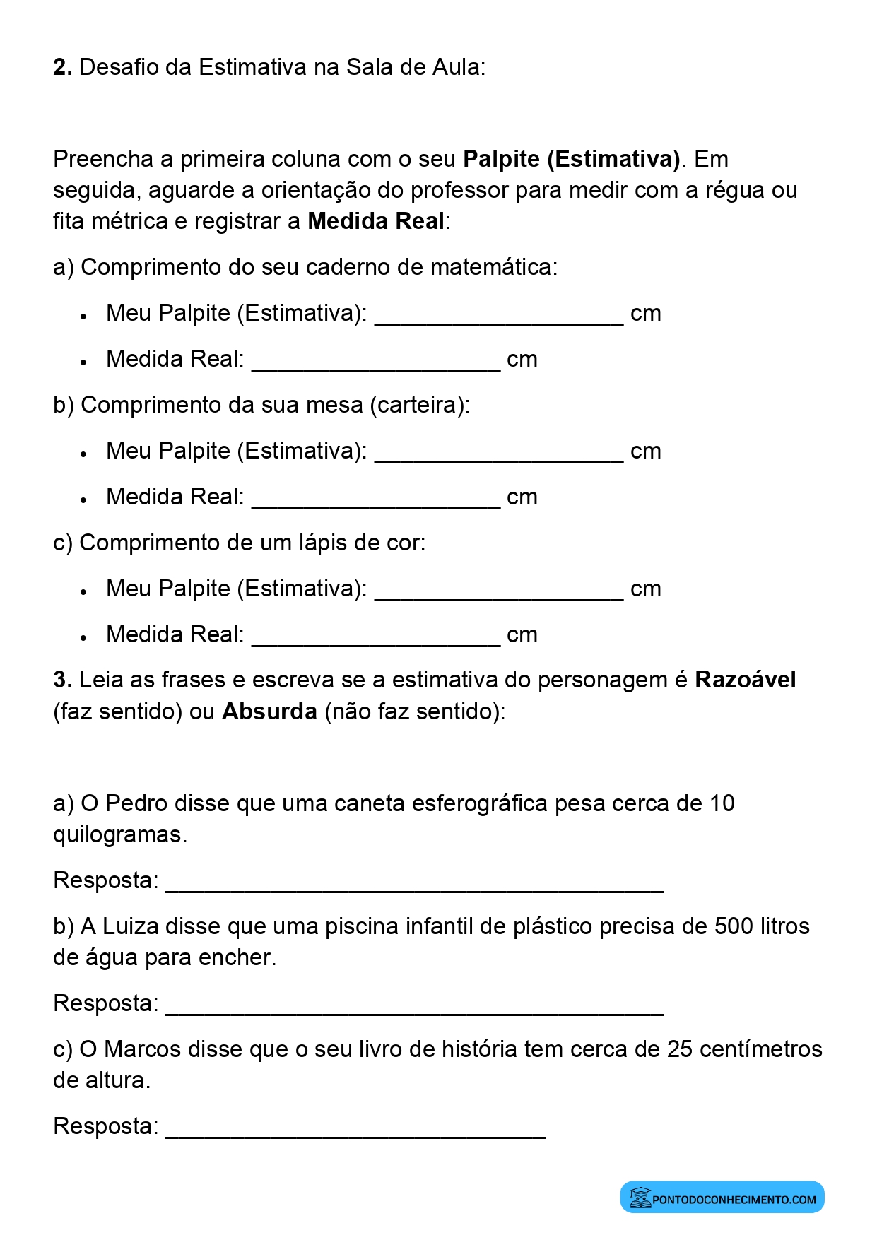 Plano de aula sobre estimativa de tempo e duração