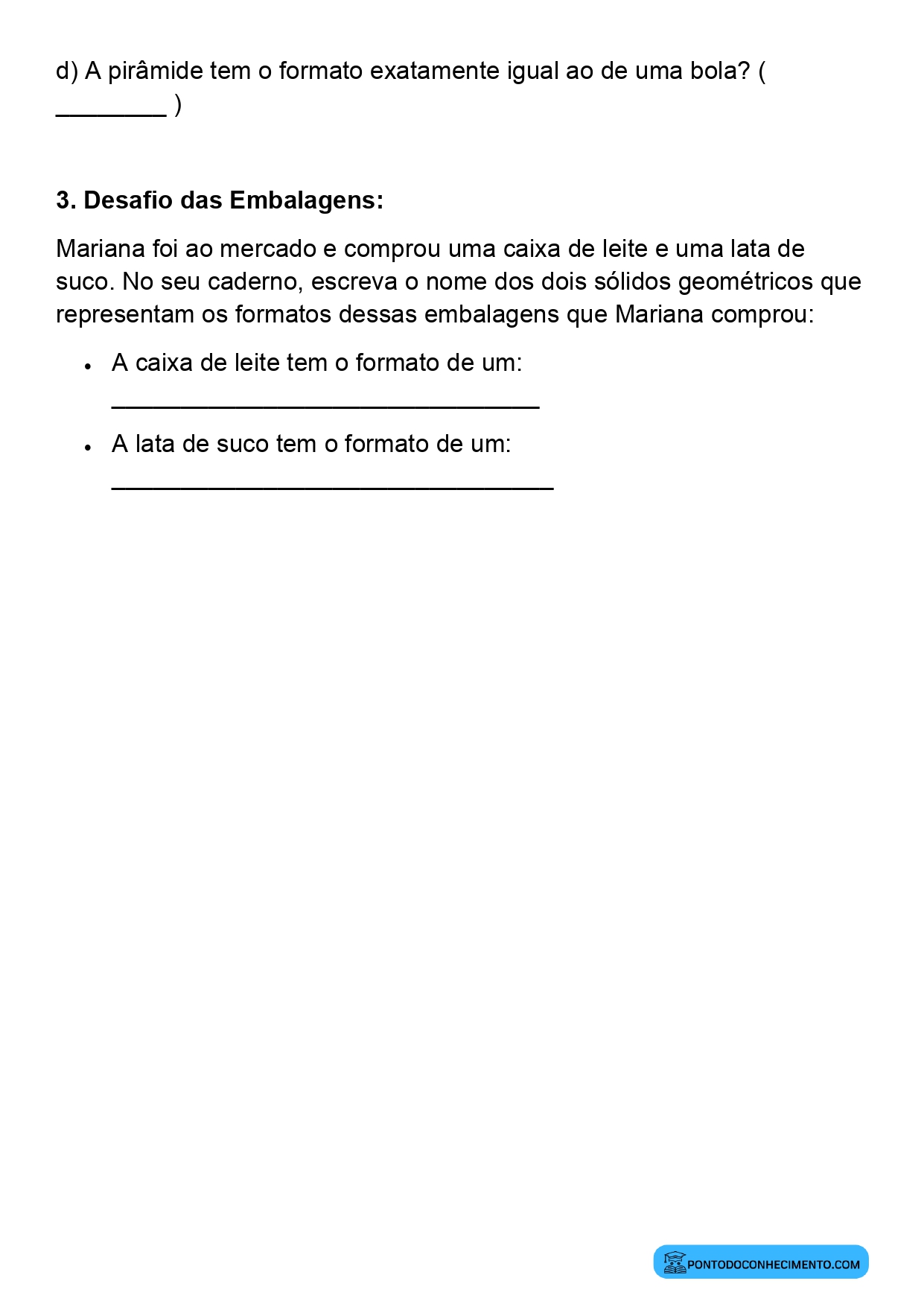 Plano de aula de Matemática sobre classificação de sólidos geométricos